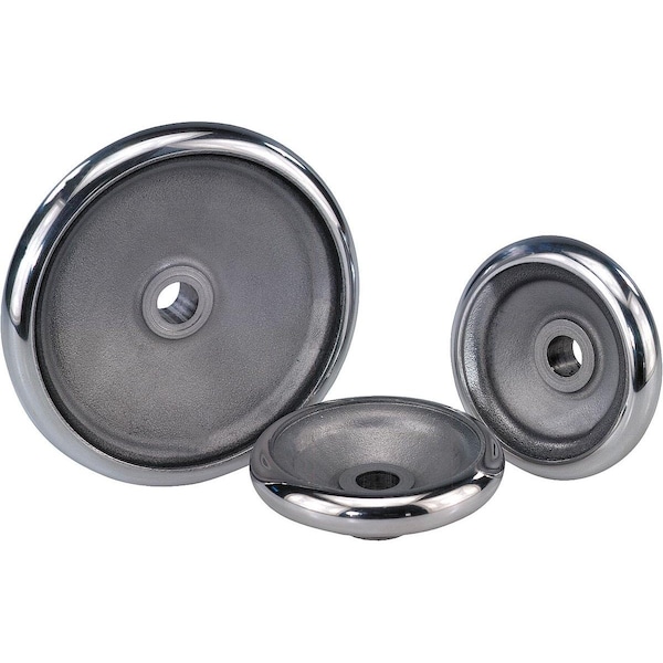 Disc Handwheel Sim To DIN950 D1=100 Reamed Hole W Slot D2=12H7, B3=4, T=13, 8, Aluminum, Wout Grip